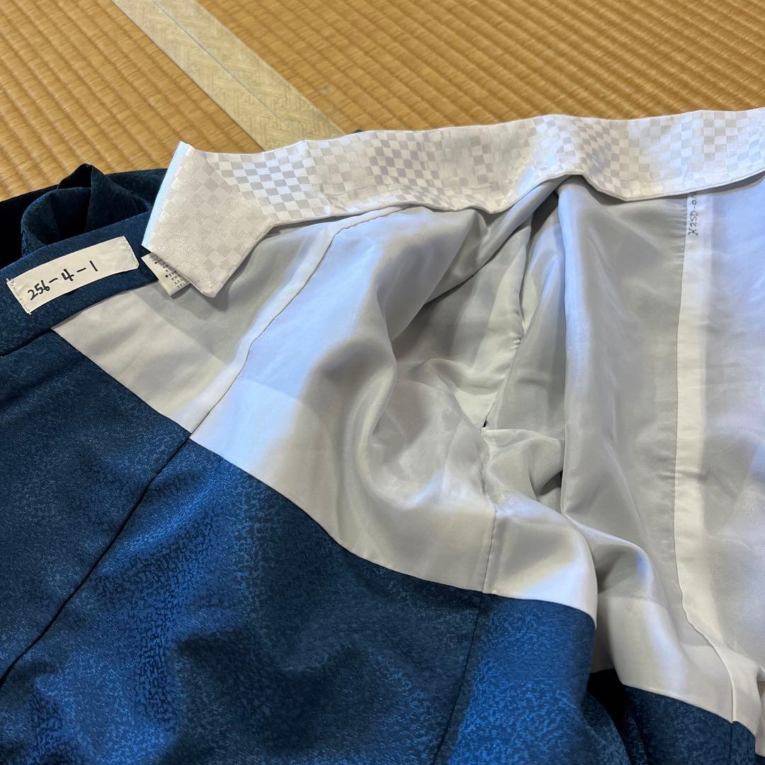 【極美品】七五三 着物 セット 青色 伝統的なデザイン 付属品あり