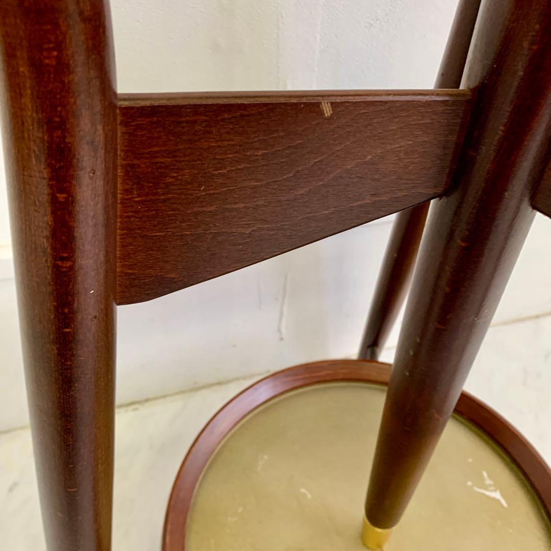 秋田木工 ヴィンテージ 木製 コートハンガー 傘立て付き ポールハンガー レトロ