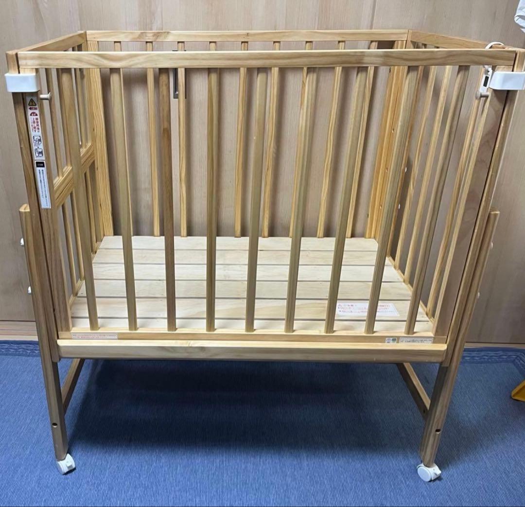 【良品】大和屋　そいねーる ミニ ベビーベッド ナチュラル