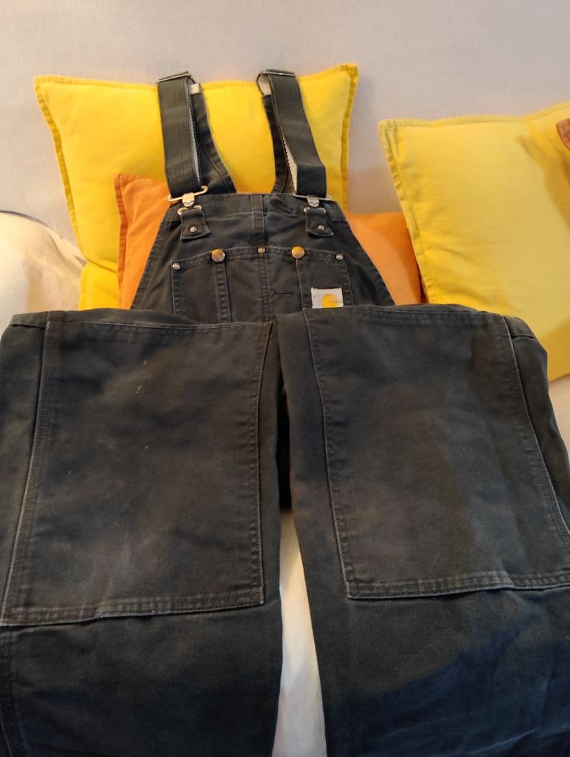 アキ　Carhartt ダブルニーW34 ブラック　USA製