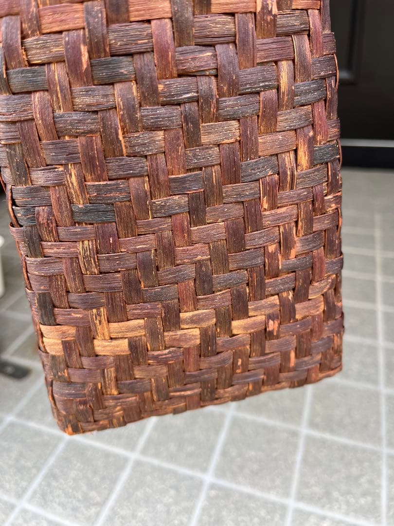 職人技A4可◆山ぶどう 山葡萄 かごバッグ◆幅35㎝、高さ27㎝、マチ14.5㎝