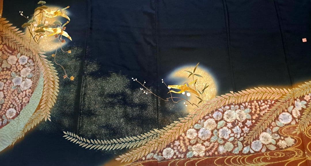 新品未使用❇️作家もの辻ケ花黒留袖　 未使用辻ケ花袋帯　５つ紋　フルセット