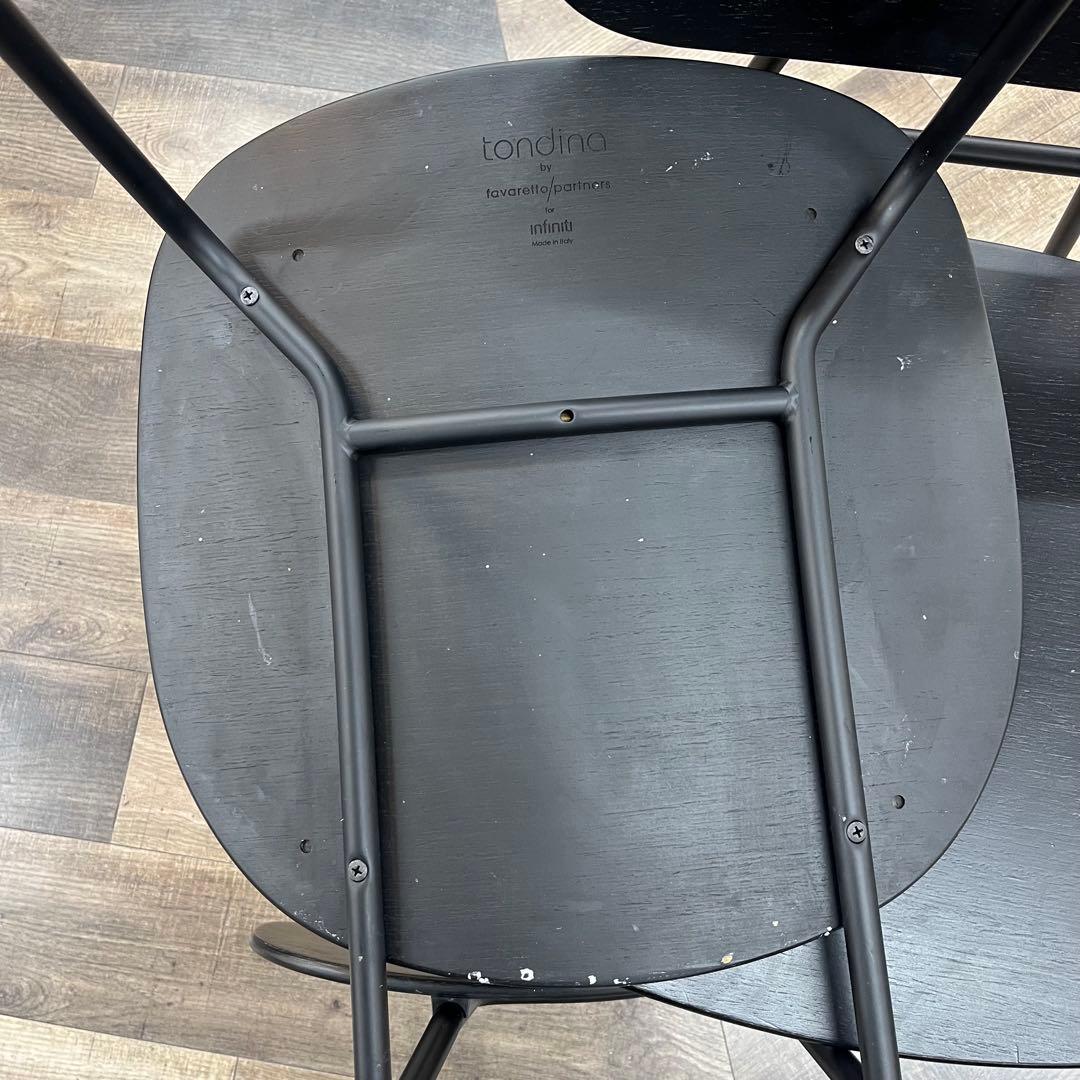 ①ASPLUND トンディーナ　ダイニングチェア　ブラック　イタリア製　2脚