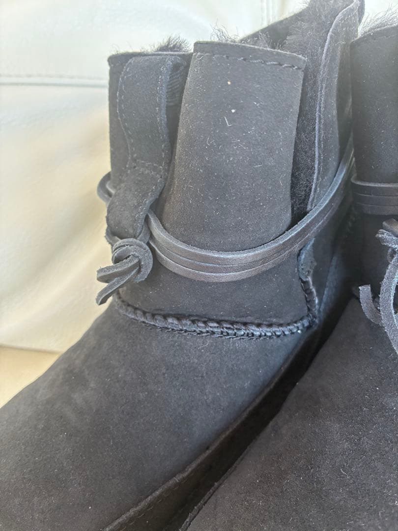 新品未使用！UGG ブラック ムートンブーツ　黒　24cm