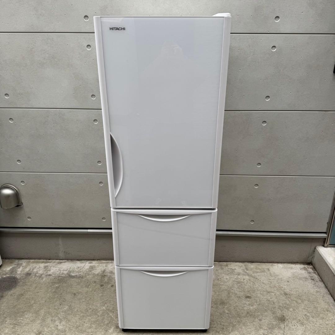 251⭐️2018年製美品★日立　冷蔵庫　大型　3ドア　自動製氷　ガラス扉