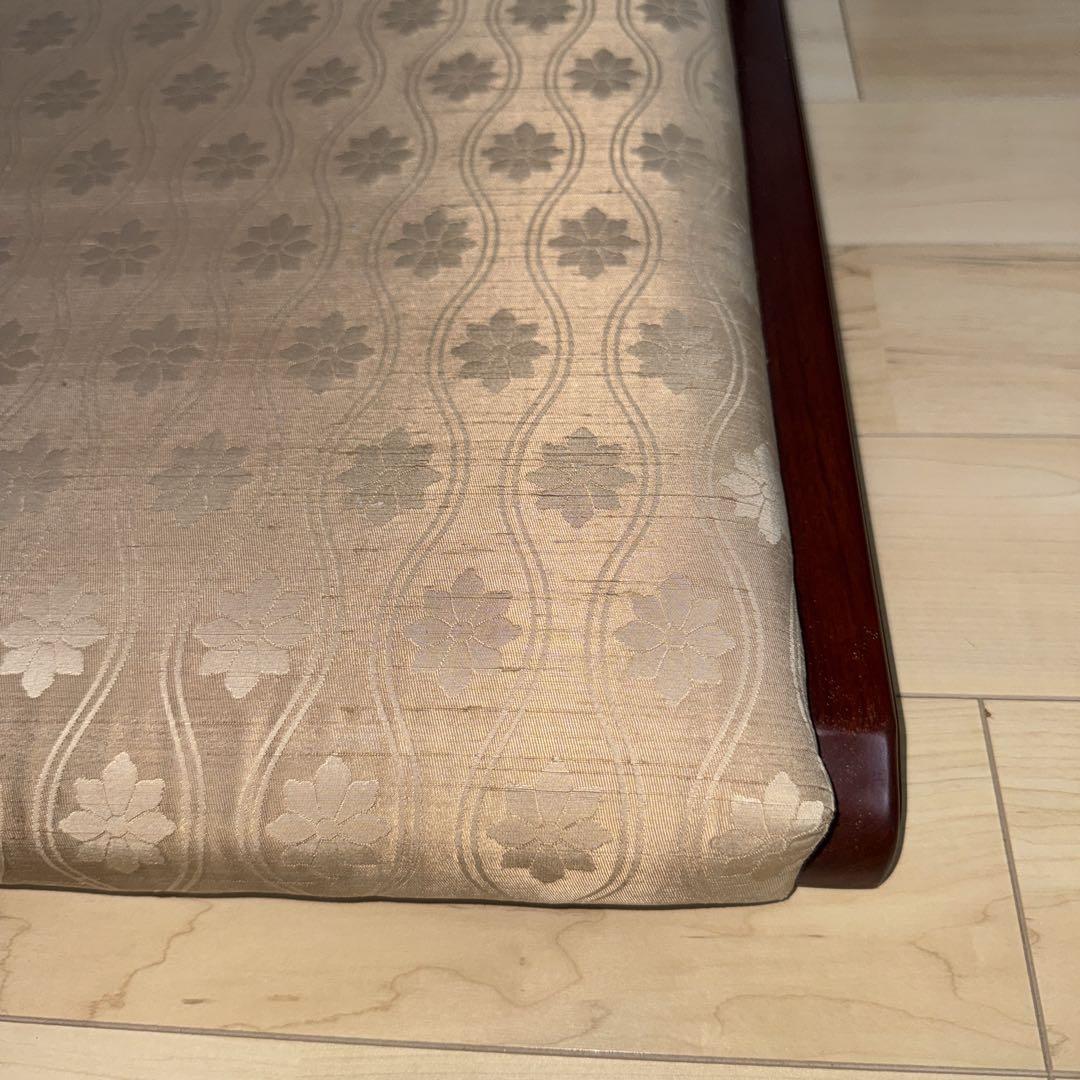 カリモク 背もたれ付き　座椅子 ベージュ　二脚セット　希少