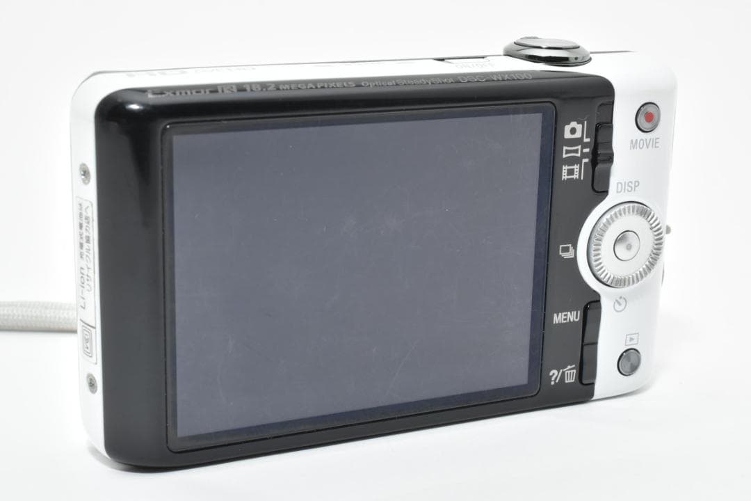 良品)Sony CyberShot　DSC-WX100ホワイト　デジカメ#695