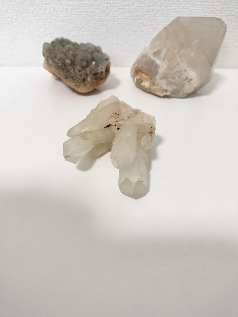 原石セット　3点　水晶　グリーンアメジスト