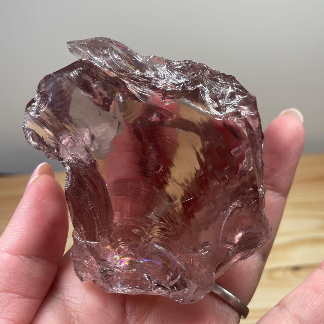 お値下げ　アンダラクリスタル 　希少ローズドフランス　267g