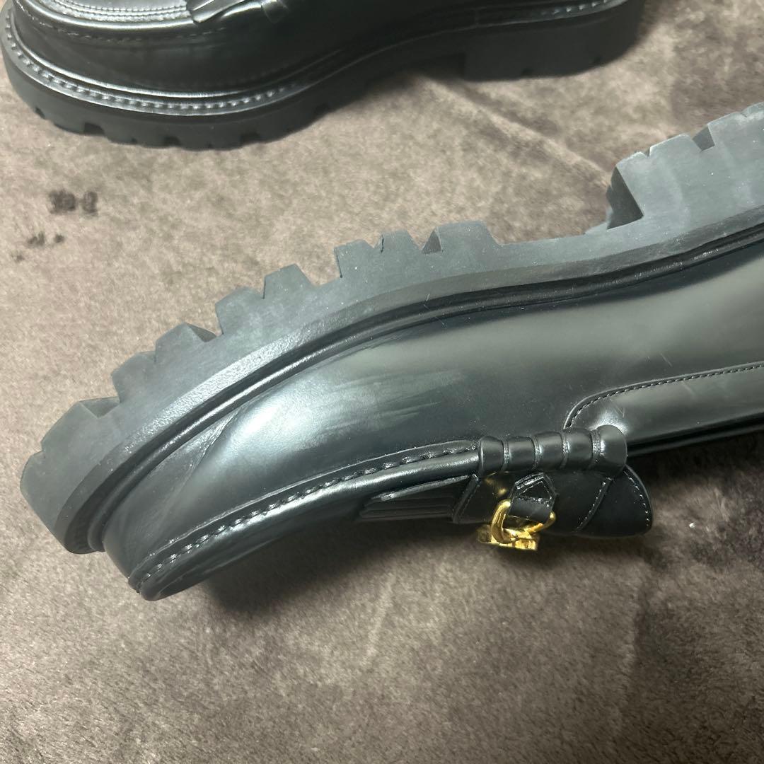 CELINE ブラック フリンジローファー