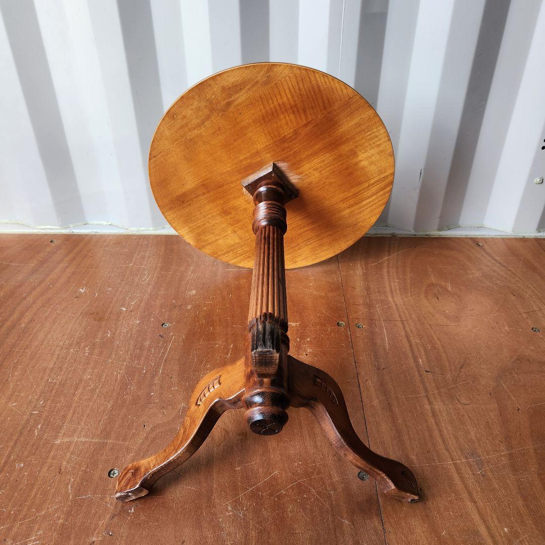 はる屋　象嵌細工 猫脚 テーブル サイドテーブル 飾台 イタリア製