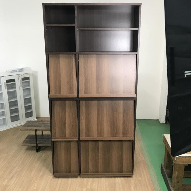 ☆【新品】大型フラップ書棚WNT 上下セット☆【OUTLET】