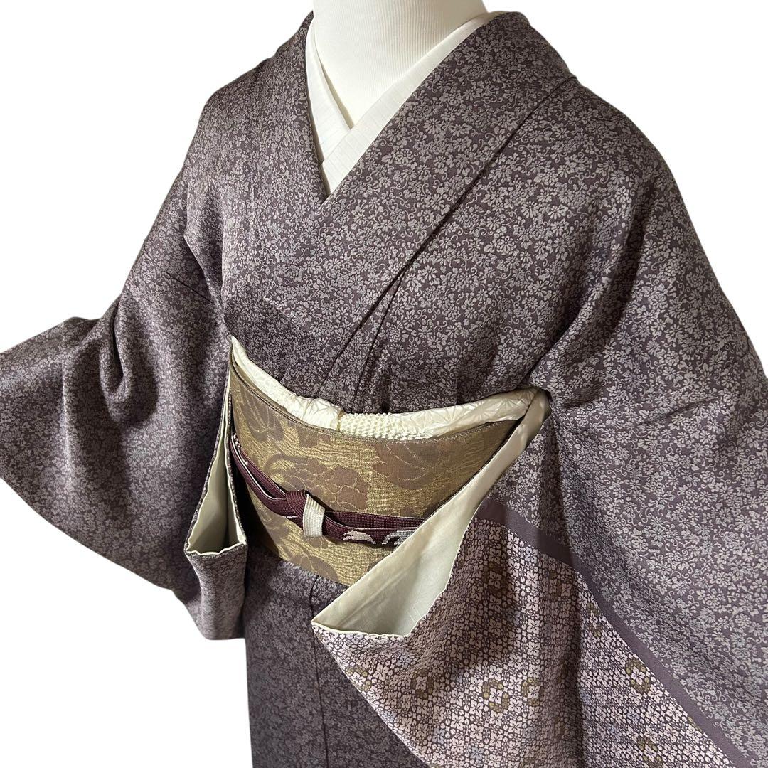 未使用近い　美品　袷　江戸小紋　江戸更紗　型染め　正絹　訪問着　フルセット