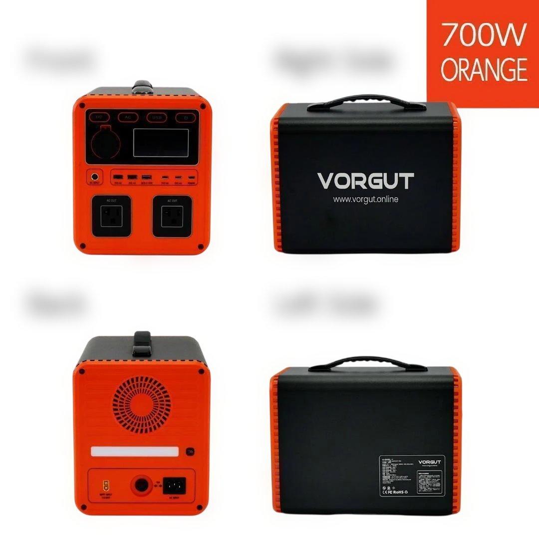 ポータブル電源　充電式　移動バッテリー 黒/オレンジ　p15　新品