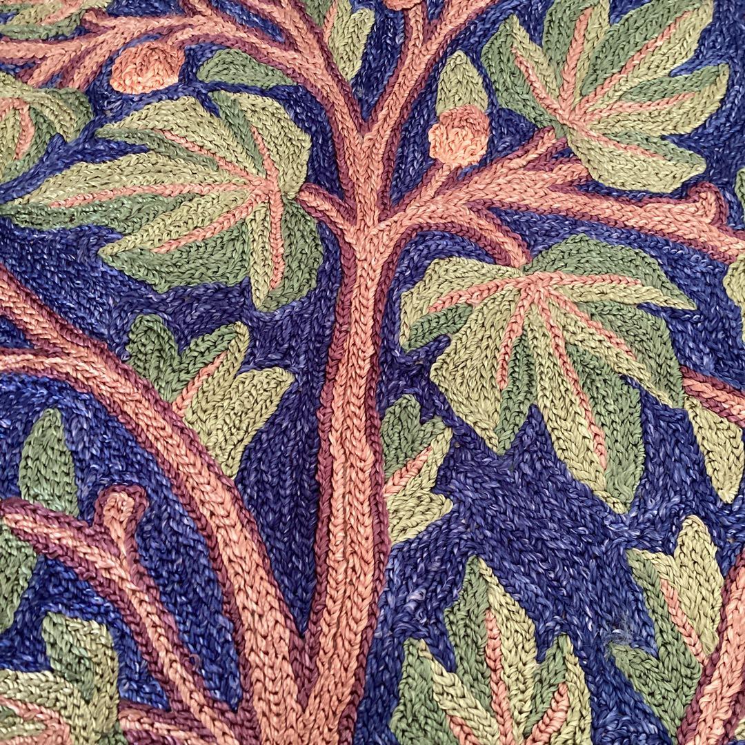 ネパール　手刺繍　クッションカバー　2枚セット