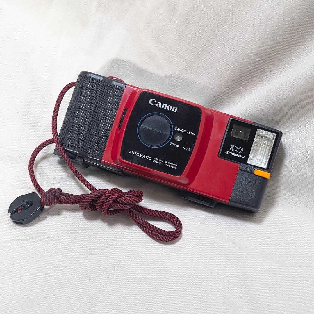 動作確認済み】canon snappy 20 フィルムカメラ　赤　レッド