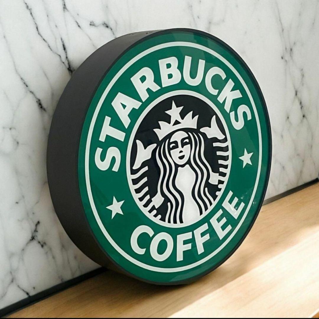 スタバ 旧ロゴ 看板 ライト LED ネオンサインレプリカ店舗用 壁掛け新品