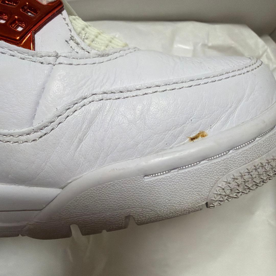 ナイキ NIKE エアジョーダン4 AJ4 ホワイト×オレンジ