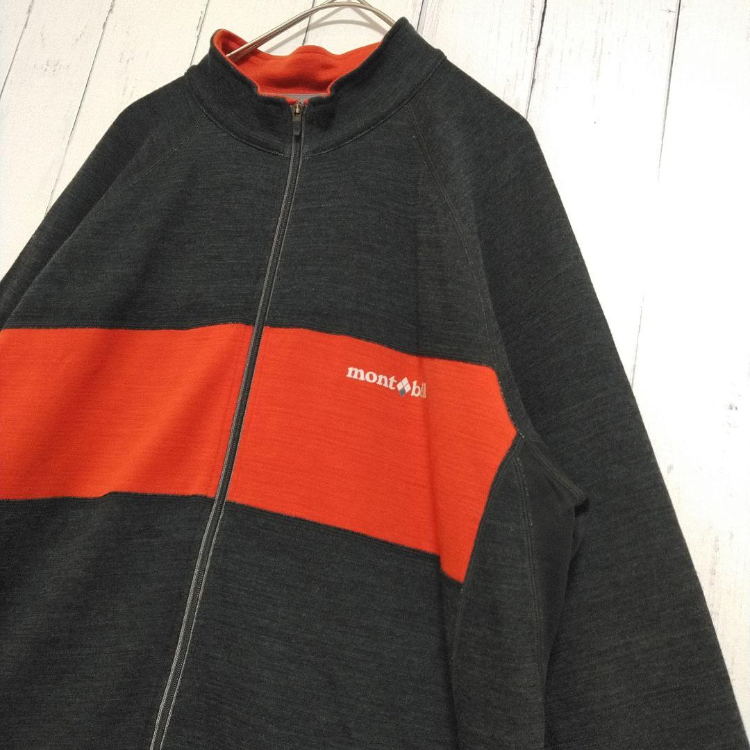 ほぼ新品　モンベル　メリノウールプラス　サイクルジャージ　冬季　中厚手　黒　ＸＬ