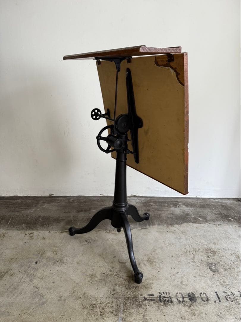 ヨーロッパアンティーク製図台（ドラフティングテーブル）作業台　折りたたみテーブル