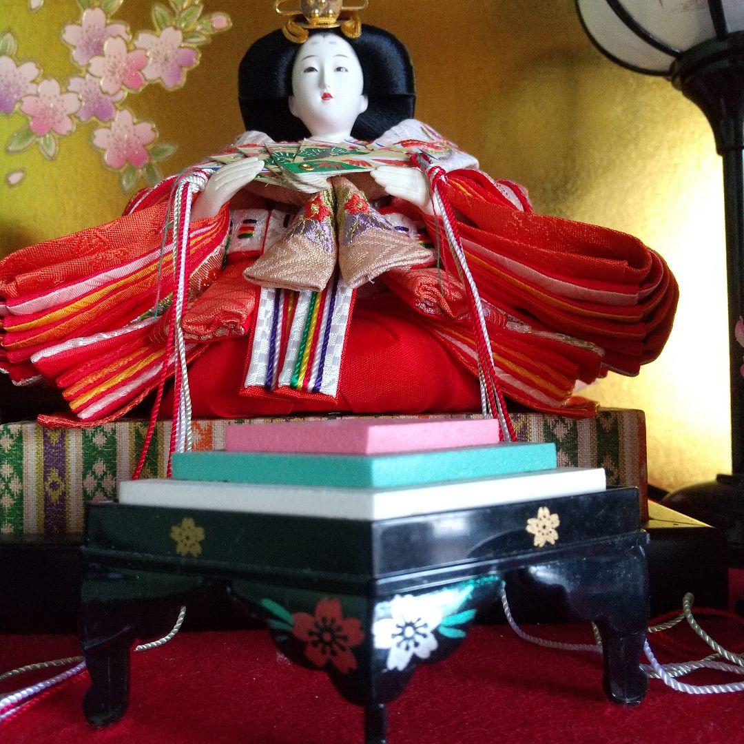 雛人形 本仕立 清峰作 親王飾り ライト付き