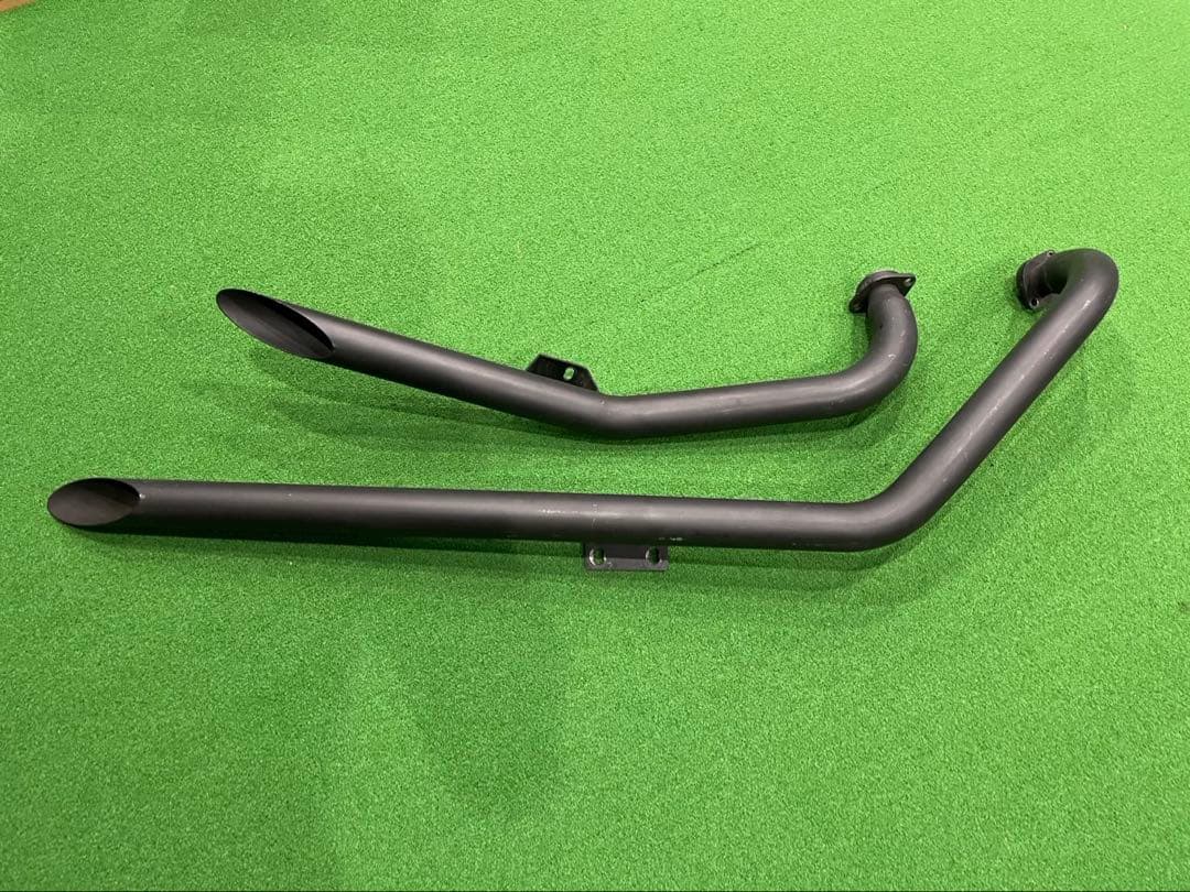 バルカン400クラシック　スラッシュカットマフラー マットブラック