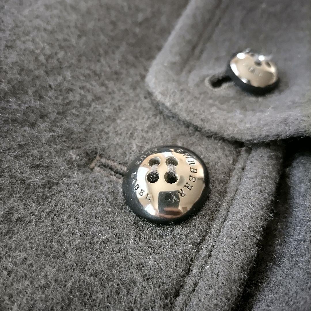 バーバリーブルーレーベル ウールコート ピーコート ノバチェック