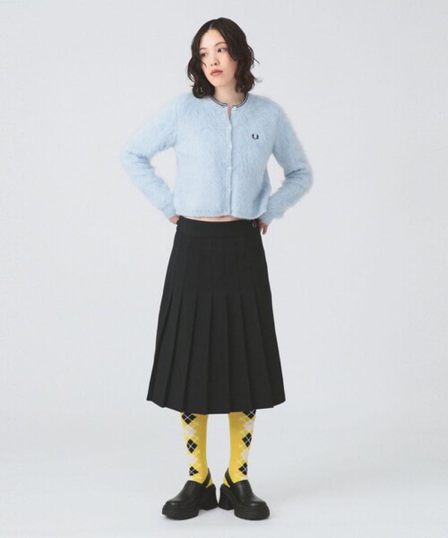 トップス FRED PERRY Fluffy Crewneck Knit Cardigan