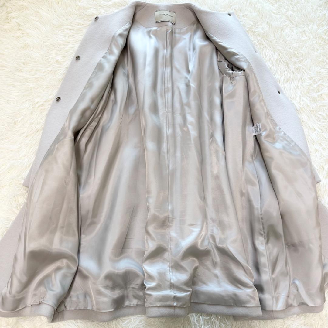 ユナイテッドアローズ Aライン ノーカラー ミドルコート