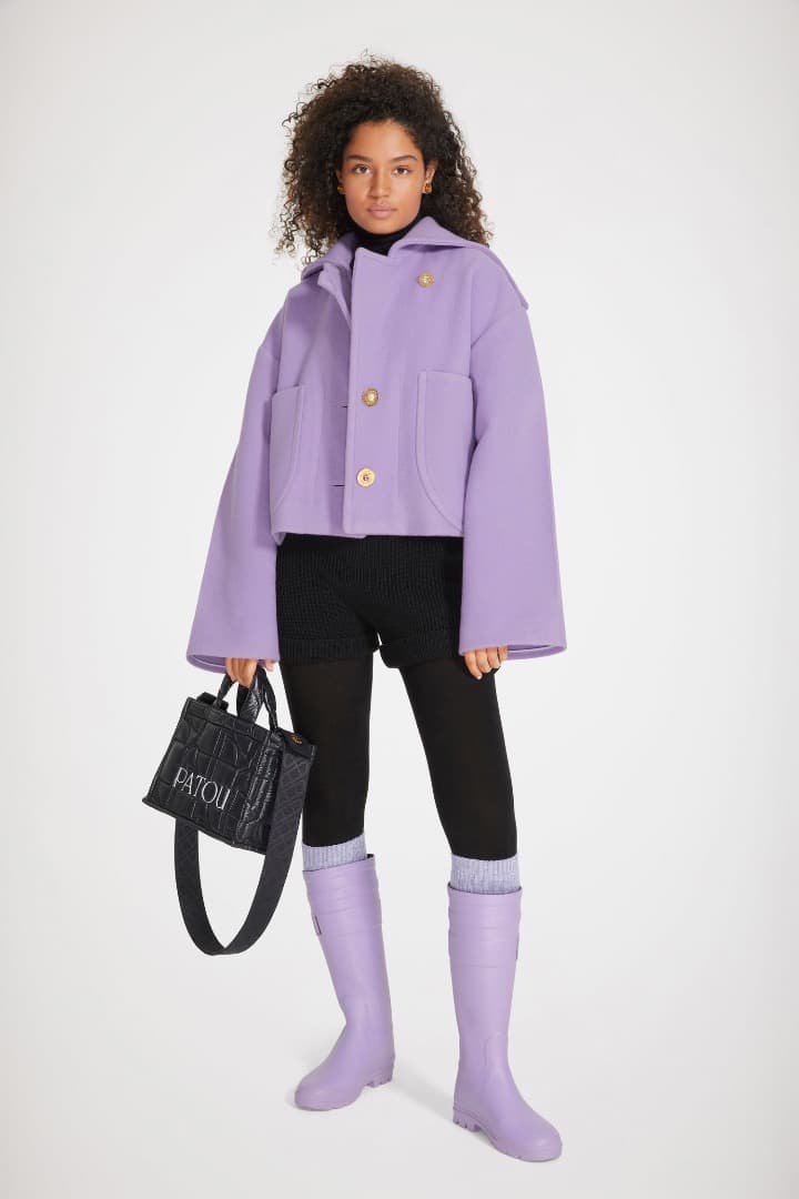 【美品】正規品PATOU ダブルフェイスウール クロップコート