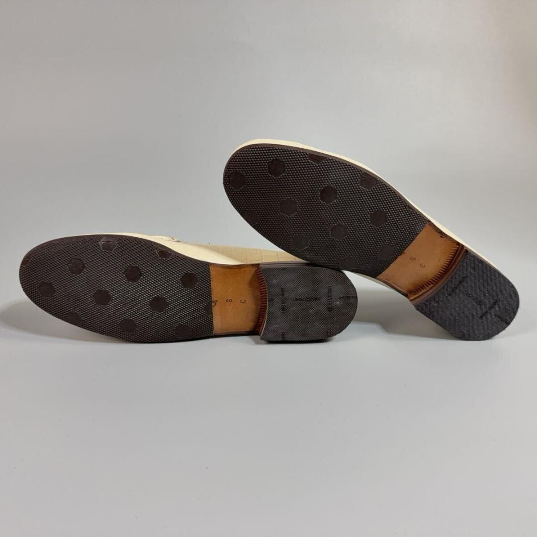 【未使用】フェラガモ クロコ 型押し ローファー 6サイズ イタリア製 元箱付き