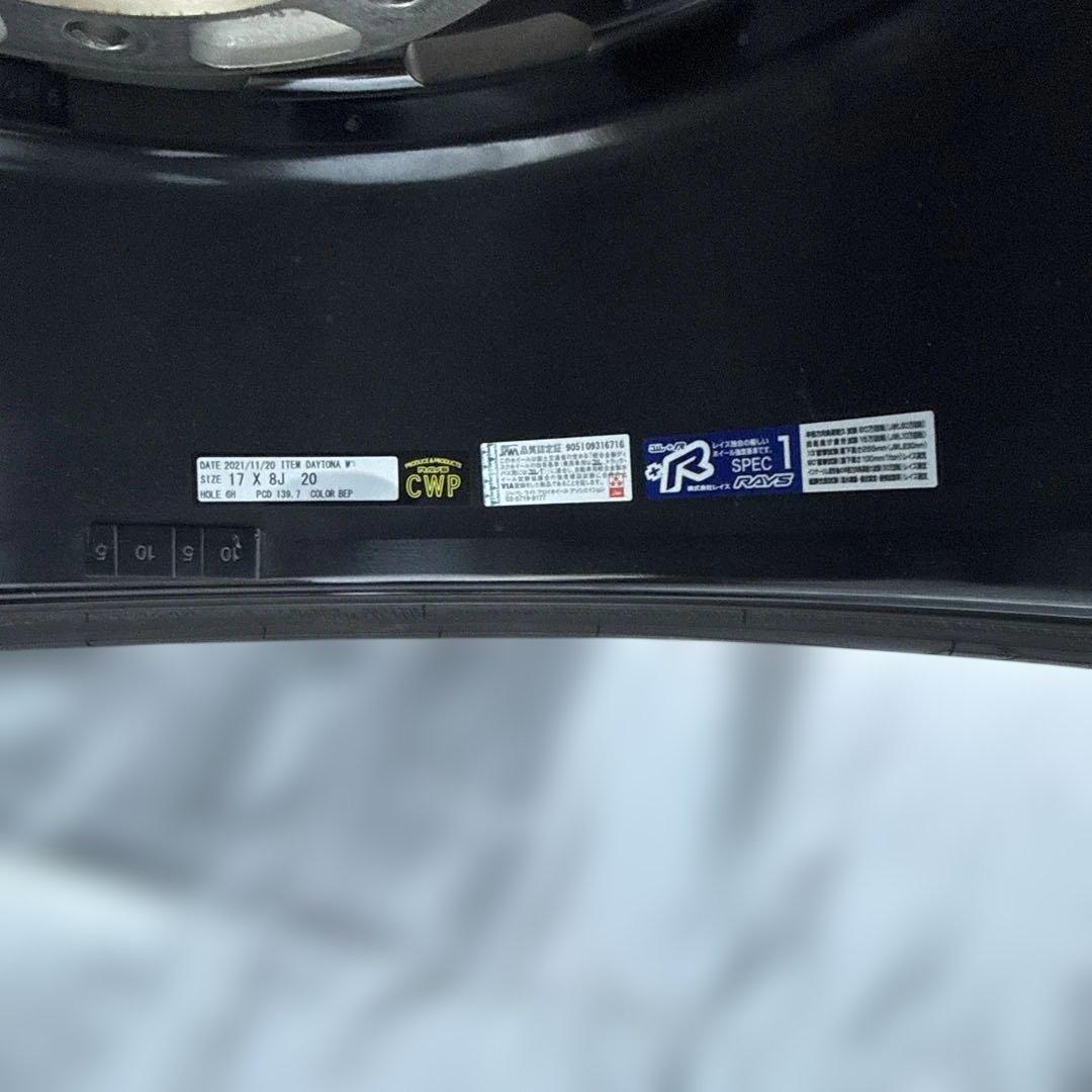 RAYS TEAMDAYTONA M9 17インチ タイヤ・ホイール4本ナット付