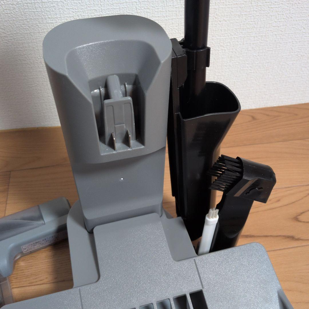 サイクロンスティッククリーナー本体 グレー 充電器付き