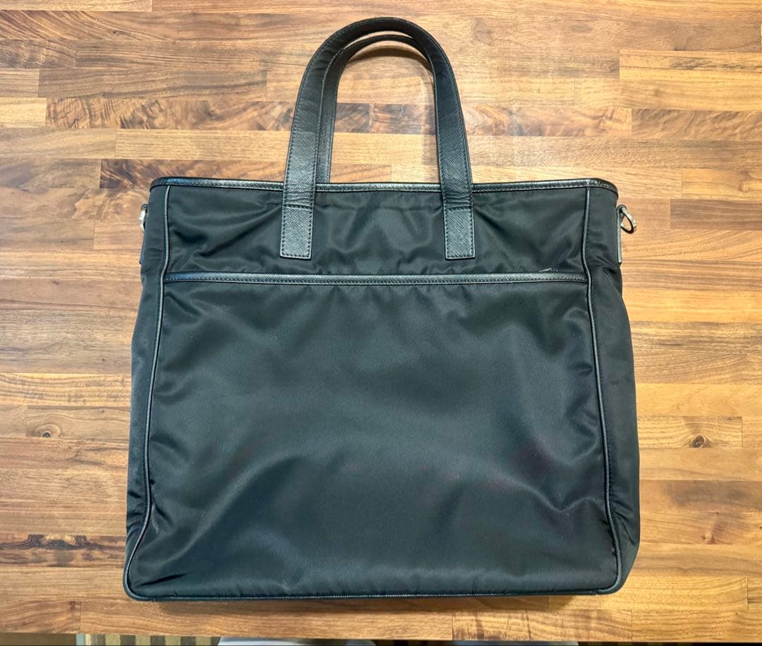 プラダPRADA 2VG860 トートバッグ ブラック リナイロン サフィアーノ