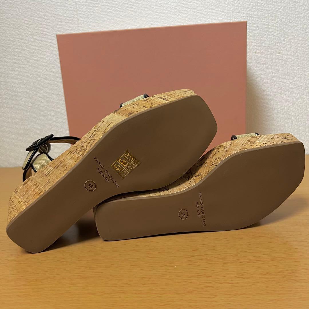 未使用✨ファビオルスコーニ ストラップサンダル コルクウェッジ イタリア製 38
