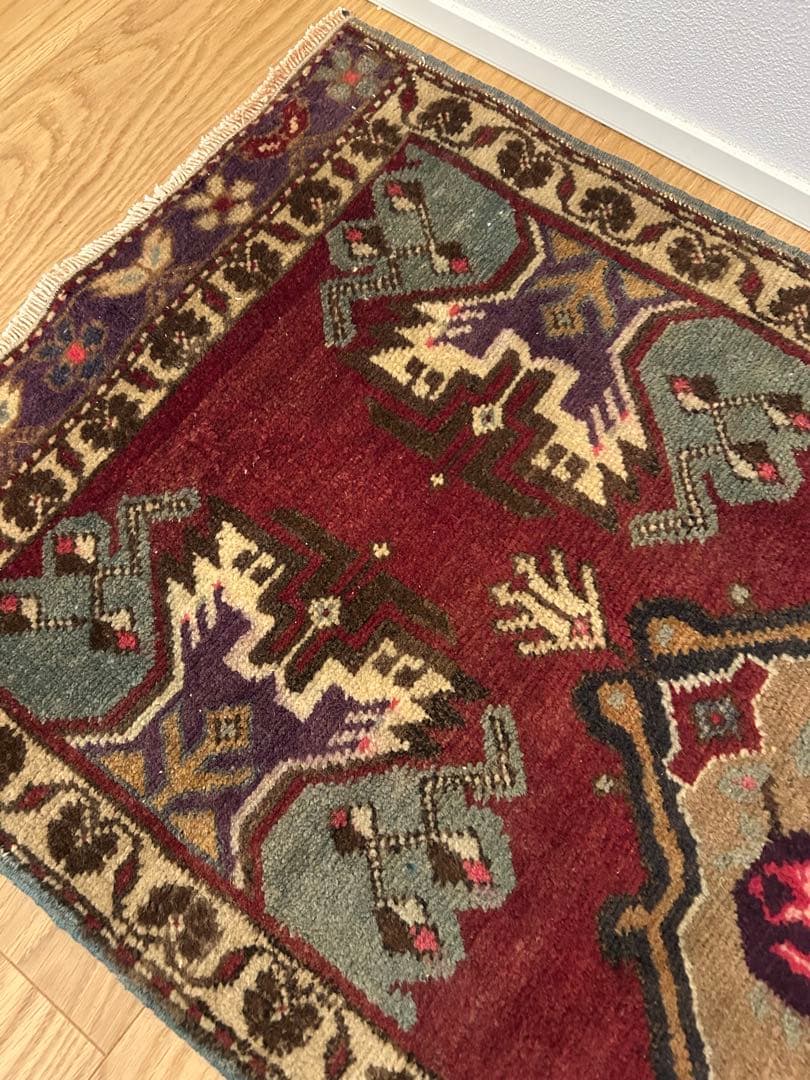 週末セール＊トライバルラグ・トルコヴィンテージラグ・ウール約54×119cm