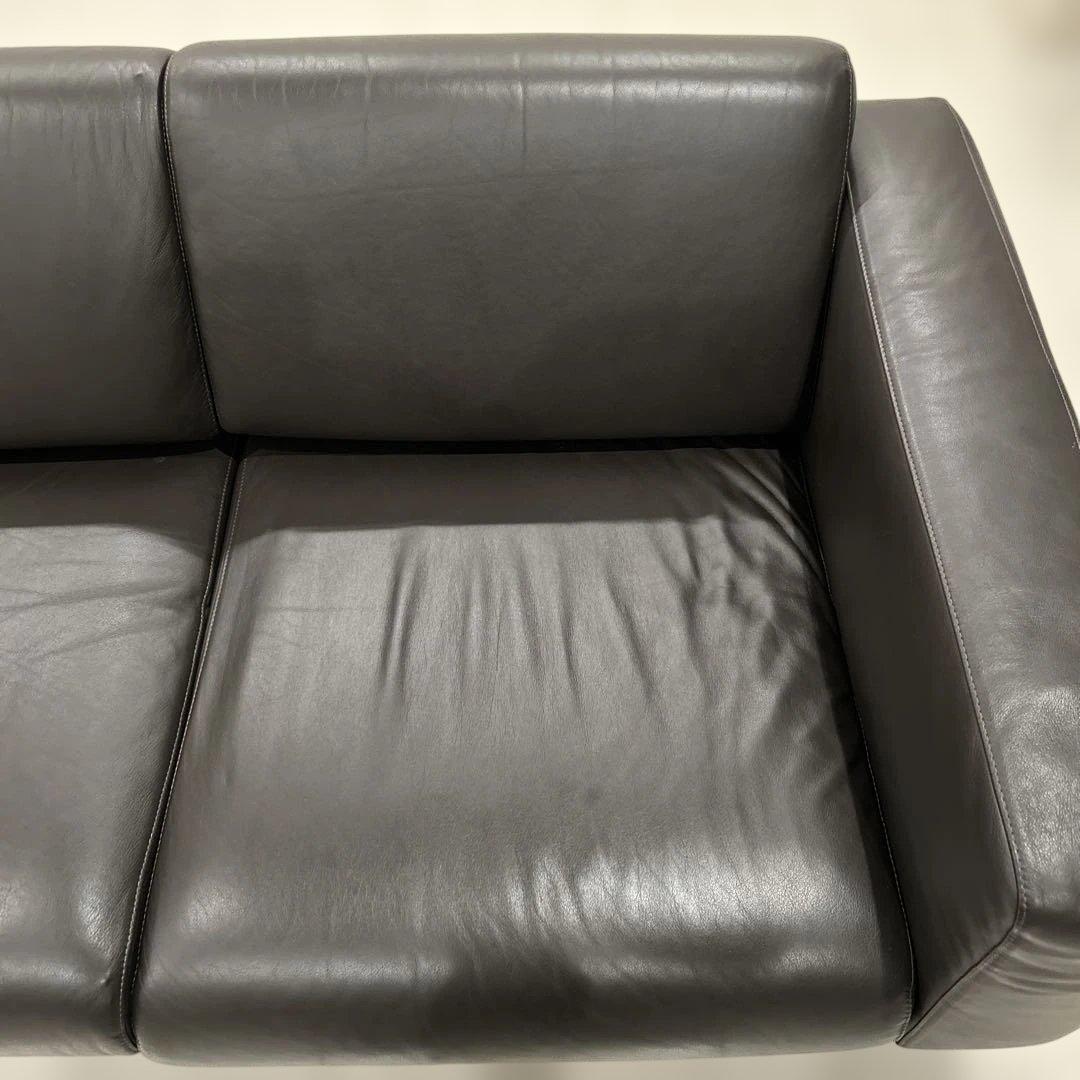 【美品】ESSENZA イタリア製本革ソファ（３人掛け）