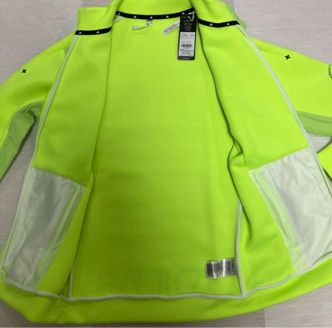 送料無料 新品 adidas GOLF ダンボールニット フルジップ S LEM