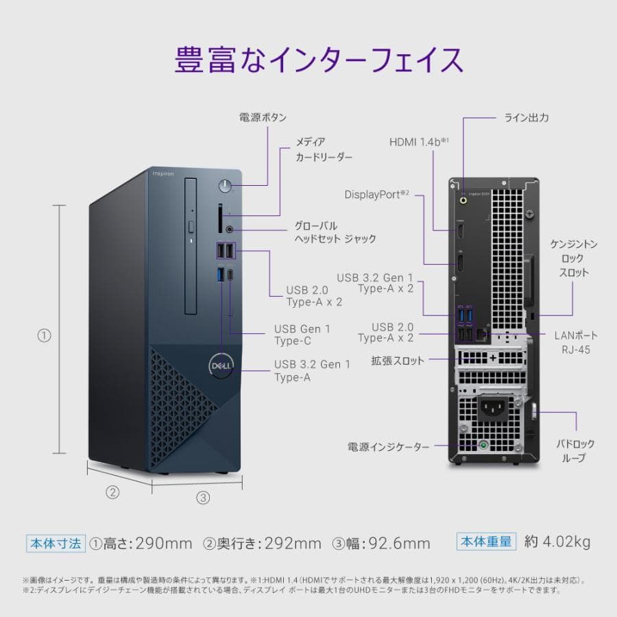 Windowsデスクトップ Dell sid3030s300301monojp Inspiron 3030s