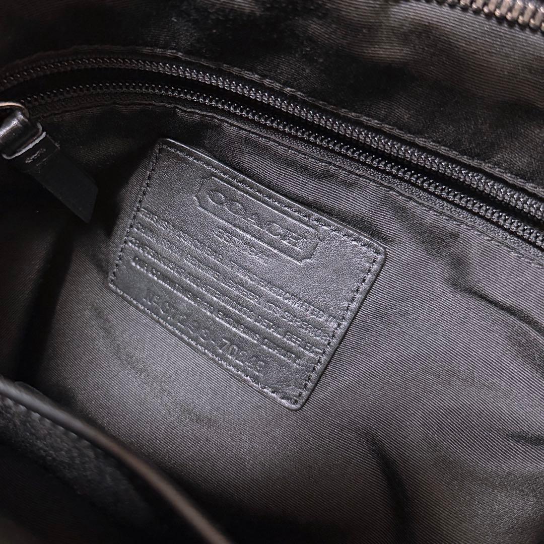 美品　COACH オプアート レザー ショルダーバッグ トートバッグ2way 黒