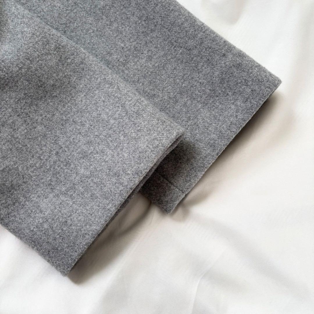 極美品✨スピックアンドスパン 人気 WメルトンPコート グレー 36