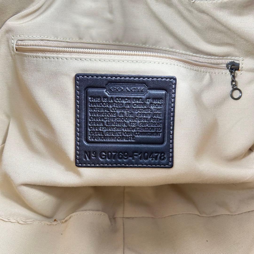 バッグ Coach Leather Studded Hobo Bag Brown