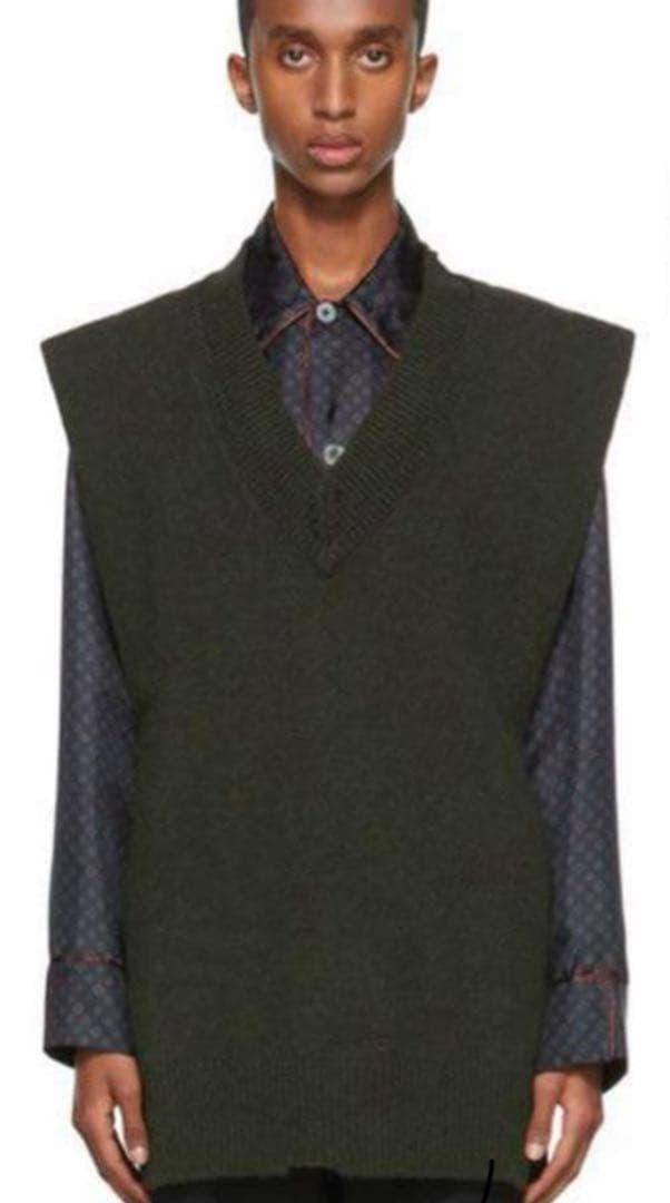 MAISON MARGIELA ベスト　MELANGE GREEN 定価7万円