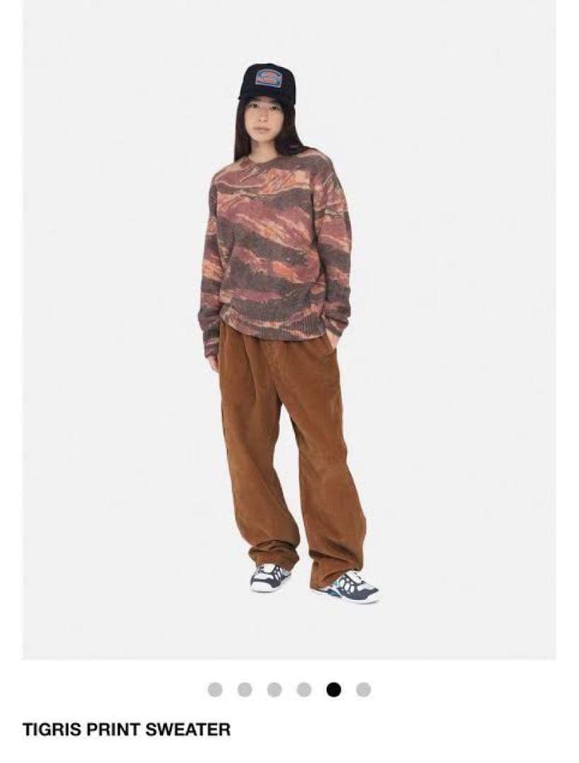 Stussy 22awマーブル　ニット M