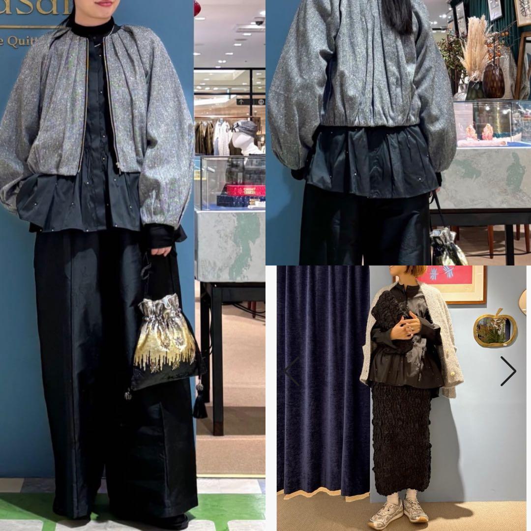 ヌキテパ Poly Dupion Zari Embroidery Blouse