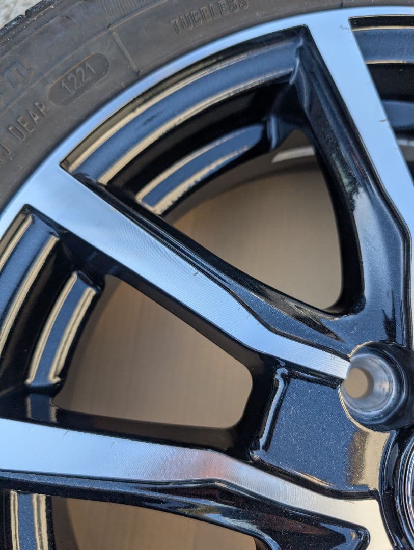 浦島太郎ページ。 15インチ ホイールセット ブラック/シルバー①