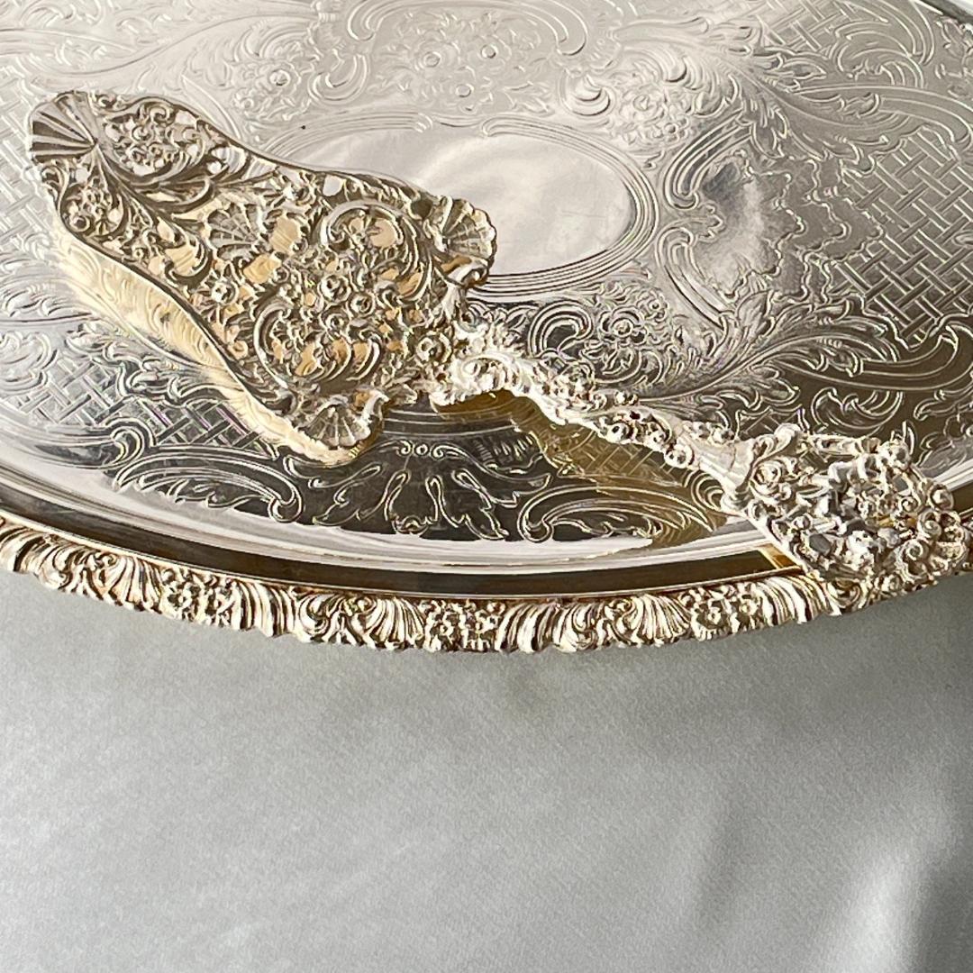 【ドイツ】 天使と薔薇のケーキサーバー【純銀】