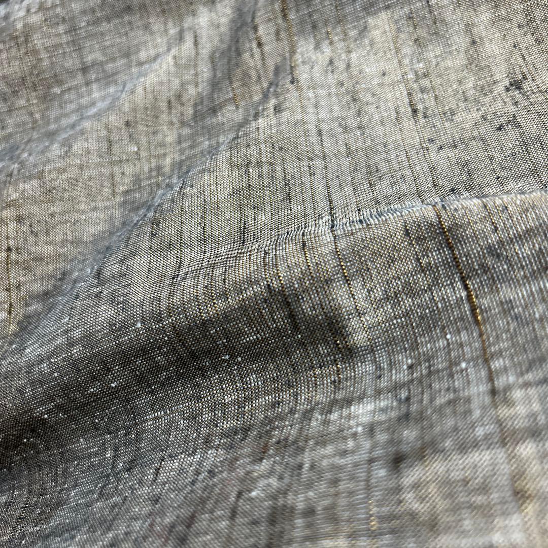 未使用近い　美品　袷　正絹　上質紬　ぜんまい紬　小紋　フルセット　4点