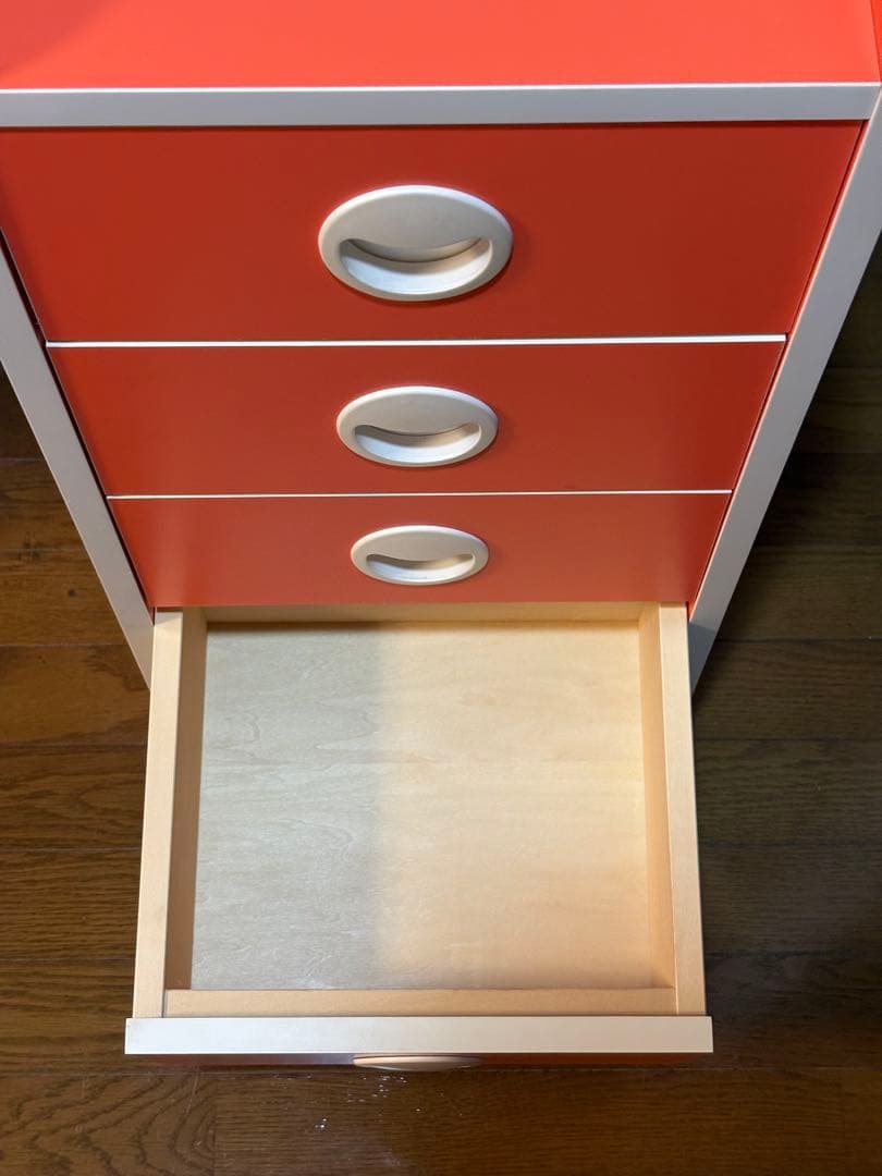 昭和レトロ　オレンジ色の5段棚