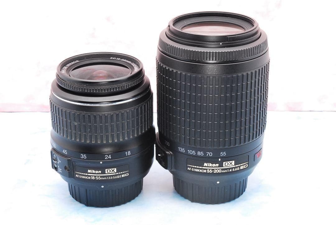 ニコン D40★入門セット★一眼レフカメラ★S数少！★望遠レンズ付Wレンズ